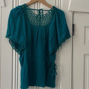 Cache crochet top 100% silk size small